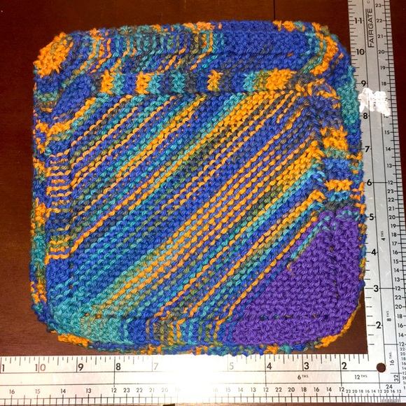 Handmade Organic Cotton Washcloth Trio - Picture 3 of 3